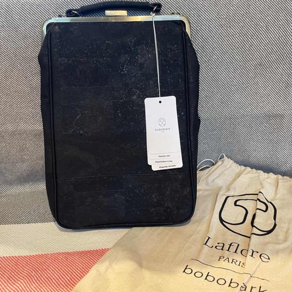 NWT Black bobobark Convertible Backpack Purse